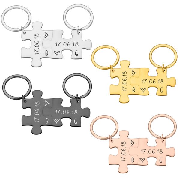 Couples Puzzle Keychain Set (2 pcs)