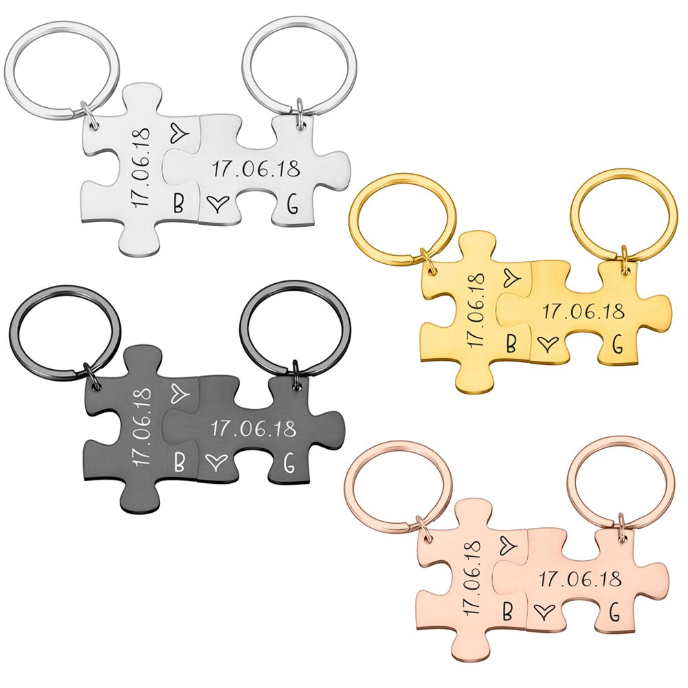 Couples Puzzle Keychain Set (2 pcs)