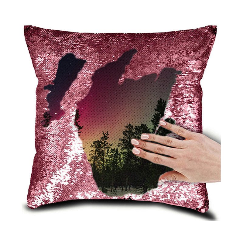 Sequin Reveal Photo Pillow Cover