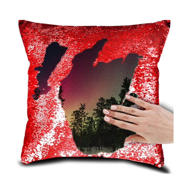 Sequin Reveal Photo Pillow Cover