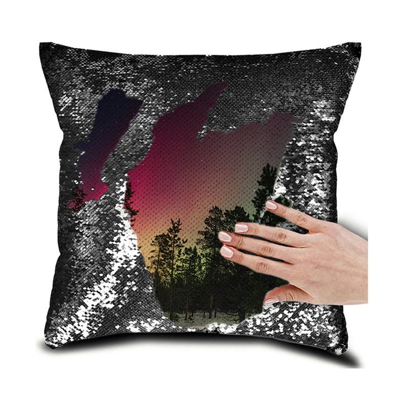 Sequin Reveal Photo Pillow Cover