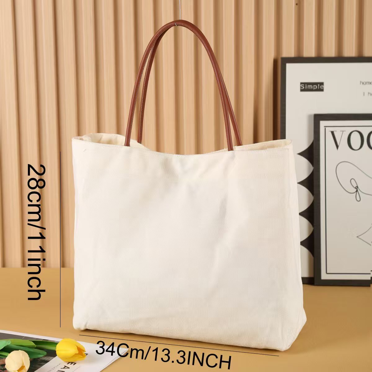 Personalized Name Canvas Tote Bag