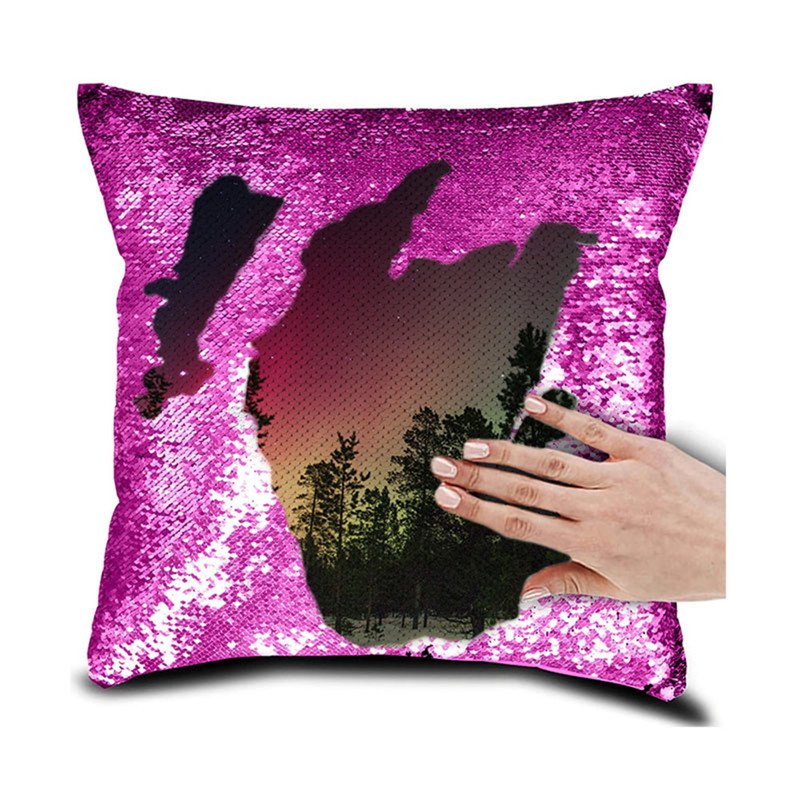 Sequin Reveal Photo Pillow Cover
