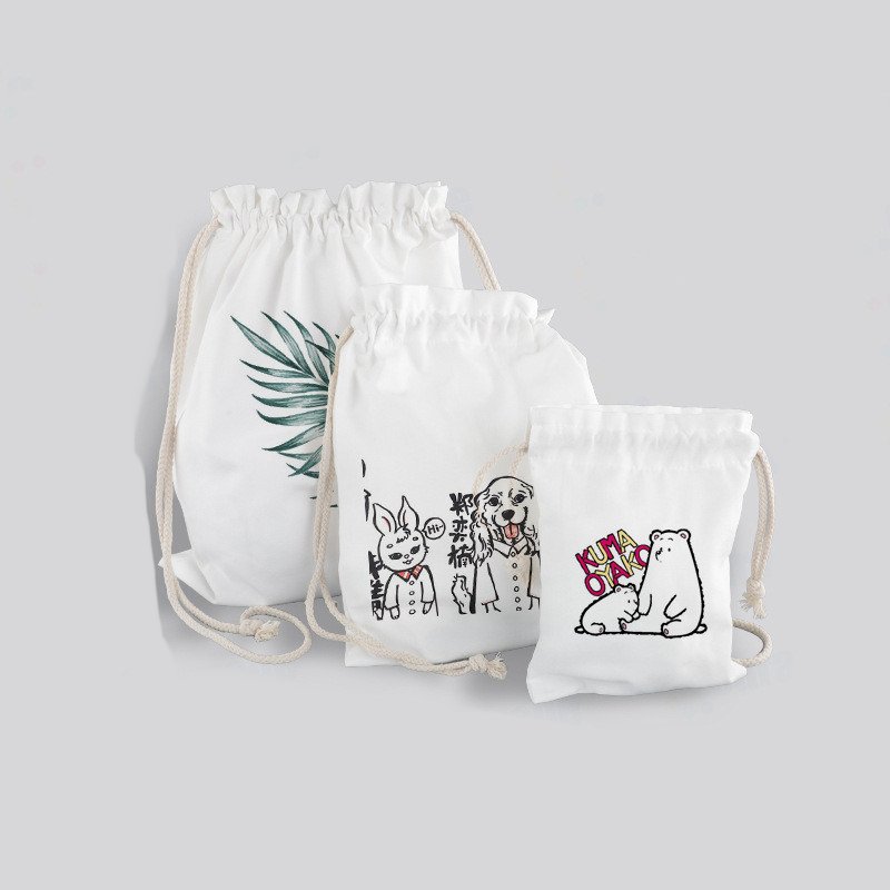 Custom Print Drawstring Canvas Bag
