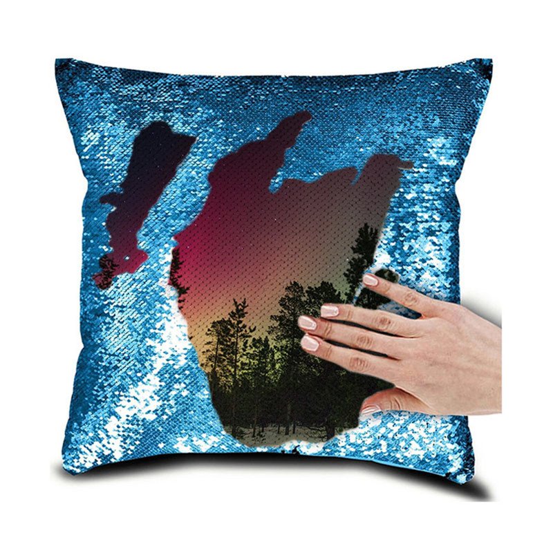 Sequin Reveal Photo Pillow Cover