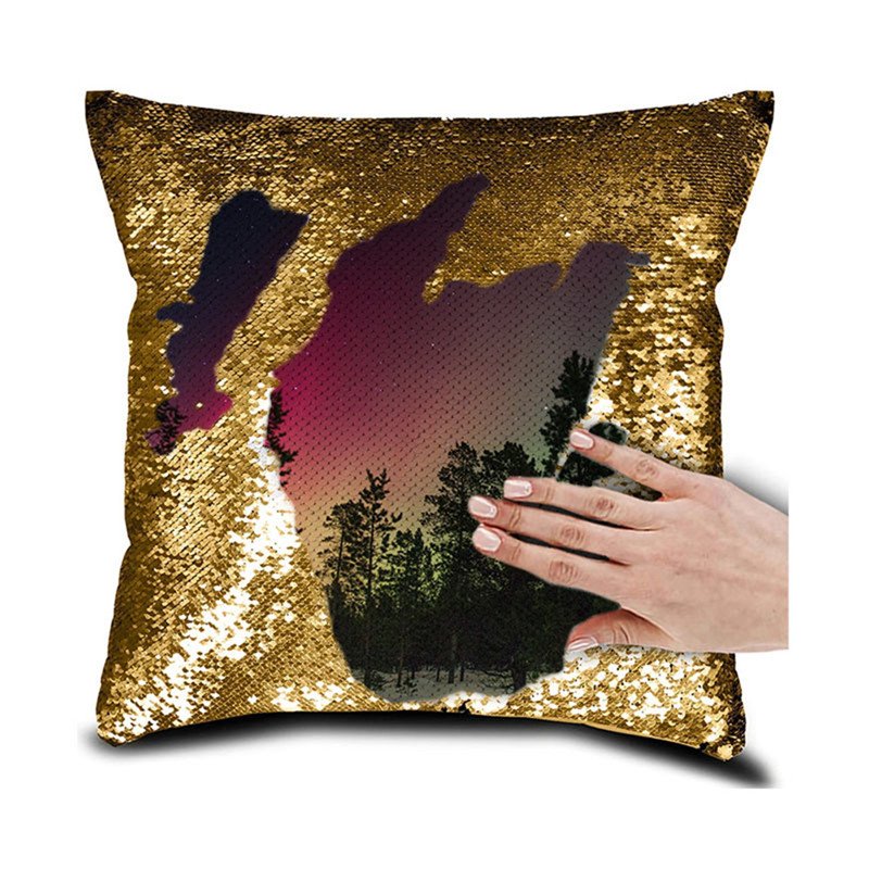 Sequin Reveal Photo Pillow Cover