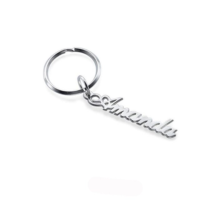 Stainless Steel Name Keychain
